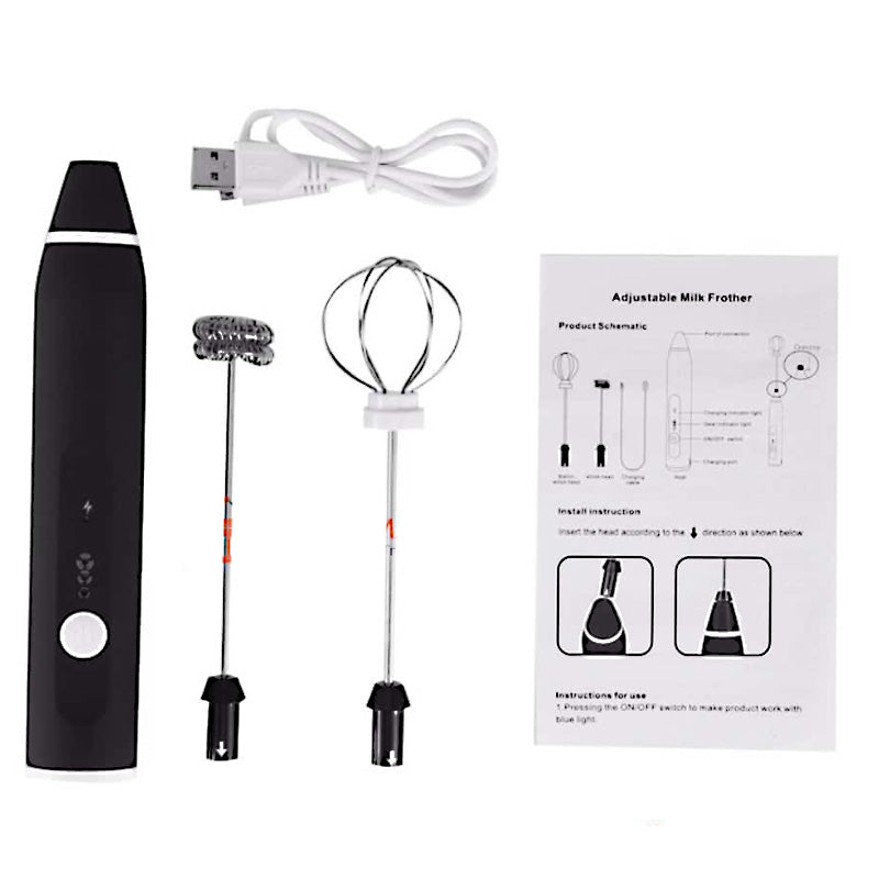 2-in-1 USB Rechargeable Milk Frother & Egg Beater