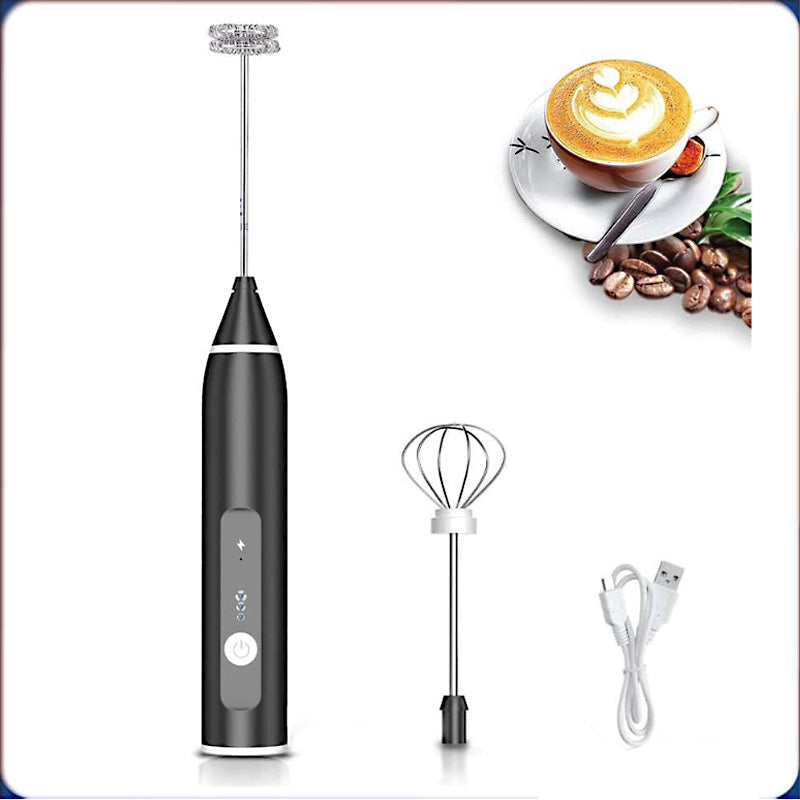 2-in-1 USB Rechargeable Milk Frother & Egg Beater
