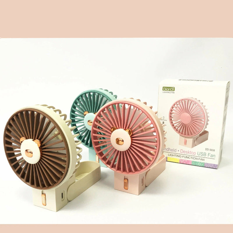Mini Cute Foldable Handheld Desktop USB Fan