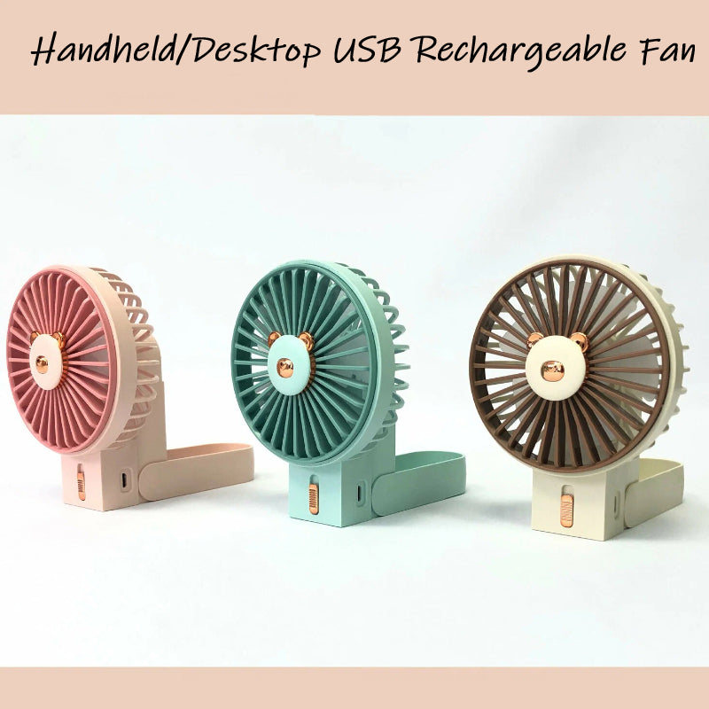 Mini Cute Foldable Handheld Desktop USB Fan